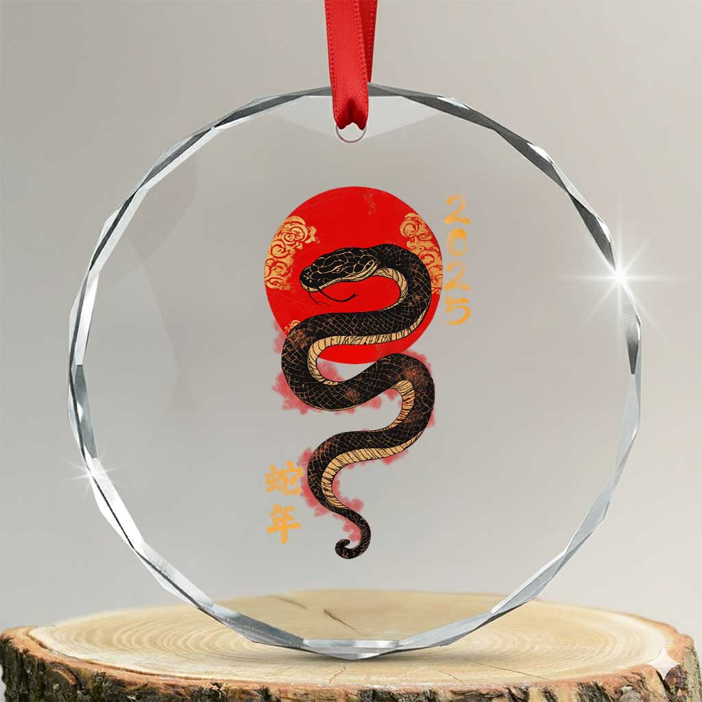 Year Of The Snake 2025 Crystal Glass Ornament Lunar New Year Chinese Snake TS09