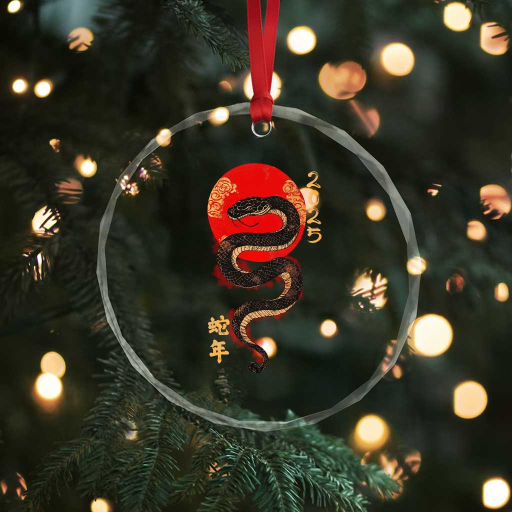 Year Of The Snake 2025 Crystal Glass Ornament Lunar New Year Chinese Snake TS09