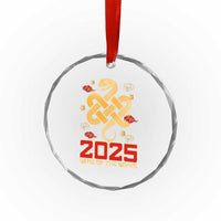 Year Of The Snake 2025 Crystal Glass Ornament Lunar New Year Chinese Traditional TS09