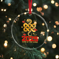 Year Of The Snake 2025 Crystal Glass Ornament Lunar New Year Chinese Traditional TS09