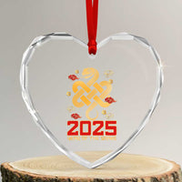 Year Of The Snake 2025 Heart Crystal Glass Ornament Lunar New Year Chinese Traditional - Wonder Print Shop