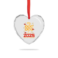 Year Of The Snake 2025 Heart Crystal Glass Ornament Lunar New Year Chinese Traditional - Wonder Print Shop