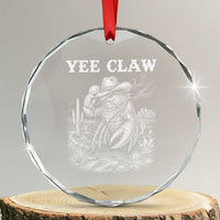 Yee Claw Lobster Crystal Glass Ornament Funny Crawfish Western Meme