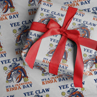Yee Claw Lobster Wrapping Paper Roll It's a Crawfish Kinda Day Summer Beach Vaction Gift