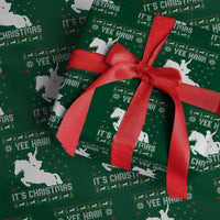Yee Haw It Is Christmas Wrapping Paper Roll Funny Ugly Xmas Rodeo Gift For Cowgirl - Wonder Print Shop