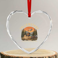Yellowstone Do Not Pet The Fluffy Cows Heart Crystal Glass Ornament Funny Bison Meme Wildlife Lover Gift