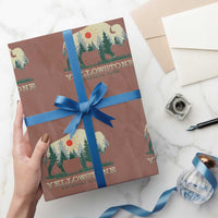 Yellowstone National Park Wrapping Paper Roll Bison Nature Wildlife Outdoor Hiking Camping Forest - Wonder Print Shop