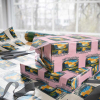 Yellowstone National Park Wrapping Paper Roll Worlds First NP Retro Vintage Graphic - Wonder Print Shop