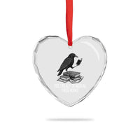 Yes I Realy Do Need All These Books Heart Crystal Glass Ornament Raven Book Lover - Wonder Print Shop