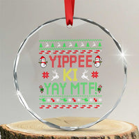 Yippee Ki Yay Crystal Glass Ornament 80's Movie Xmas Gift Ugly Christmas - Wonder Print Shop
