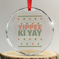 Yippee Ki Yay Crystal Glass Ornament Retro 80's Movie Xmas Gift Ugly Christmas - Wonder Print Shop