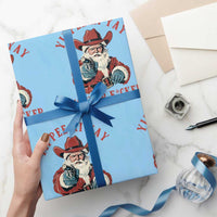 Yippee Ki Yay Mother Fcker Wrapping Paper Roll Funny Santa Gun Christmas - Wonder Print Shop