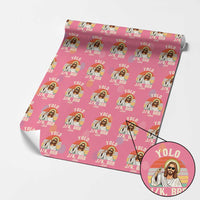 Yolo Jk BRB Jesus Wrapping Paper Roll Funny Easter Christian