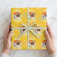 Yolo Jk BRB Jesus Wrapping Paper Roll Funny Easter Christian