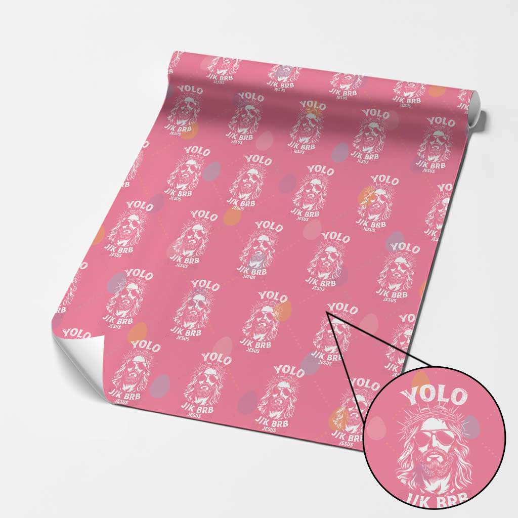 Yolo Jk BRB Jesus Wrapping Paper Roll Funny Easter Ressurection Christians