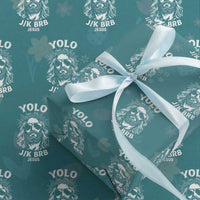 Yolo Jk BRB Jesus Wrapping Paper Roll Funny Easter Ressurection Christians