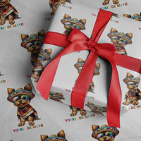 Yorkie De Mayo Wrapping Paper Roll Cinco De Mayo Dog Lover