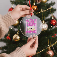 You Are A Glitter Dumpling Cute Preppy Pastel Graphic Crystal Glass Ornament Kawaii Pastel Pink Striped Food Quote