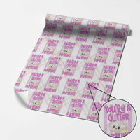 You Are A Glitter Dumpling Cute Preppy Pastel Graphic Wrapping Paper Roll Kawaii Pastel Pink Striped Food Quote