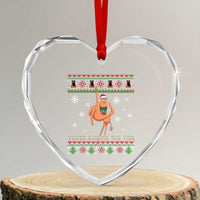 You Are Ruining The Vibe Heart Crystal Glass Ornament Ugly Christmas Marcus The Worm Meme Gift - Wonder Print Shop