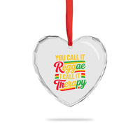 You Call It Reggae I Call It Therapy Heart Crystal Glass Ornament Emotional Jamaican Rasta Music Lovers