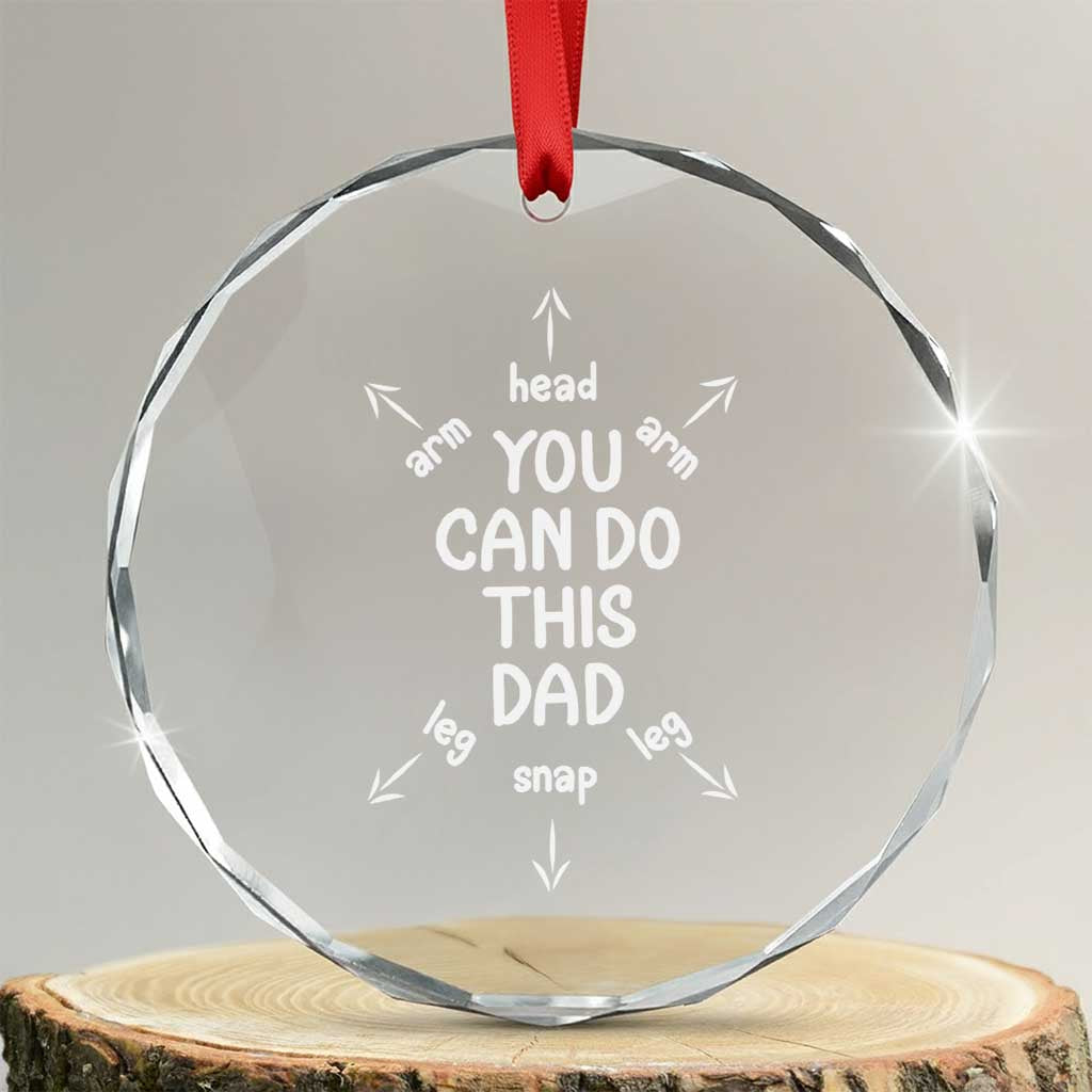 You Can Do This Dad Crystal Glass Ornament Annoucement Baby Shower First Fathers Day Gifts TS10