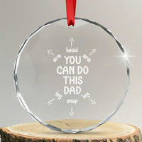 You Can Do This Dad Crystal Glass Ornament Annoucement Baby Shower First Fathers Day Gifts TS10