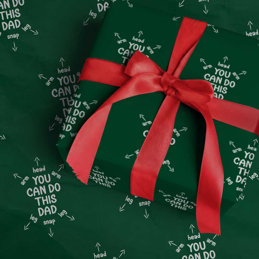 You Can Do This Dad Wrapping Paper Roll Annoucement Baby Shower First Fathers Day Gifts - Wonder Print Shop