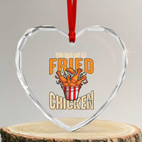 You Had Me At Fried Chicken Heart Crystal Glass Ornament - Wonder Print Shop
