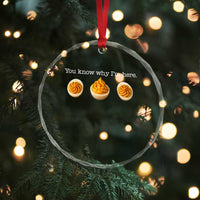 You Know Why I'm Here Deviled Eggs Crystal Glass Ornament Funny Thanksgiving Potluck - Wonder Print Shop