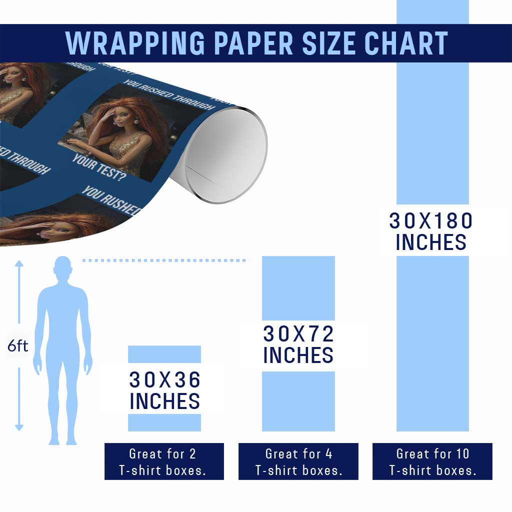 You Rushed Through Your Test Wrapping Paper Roll Funny Test Day Teacher Meme