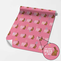 You Want A Piece Of Me Wrapping Paper Roll Funny Easter Chocolate Bunny