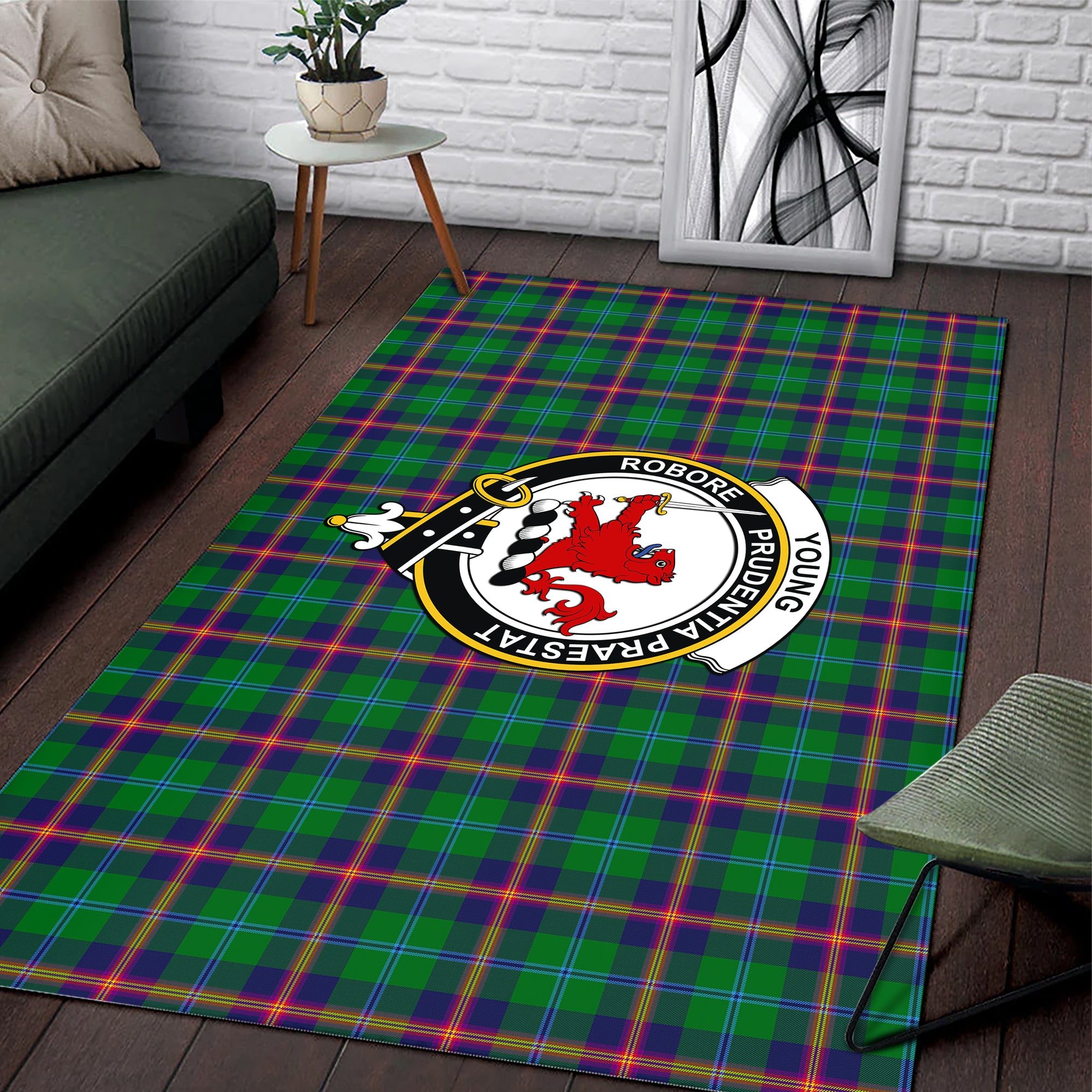 young-modern-clan-tartan-rug-family-crest-tartan-plaid-rug-clan-scotland-tartan-area-rug