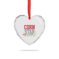 Your Hole is My Goal Inappropriate Cornhole Heart Crystal Glass Ornament Funny Naughty Adult Humor Cornstar