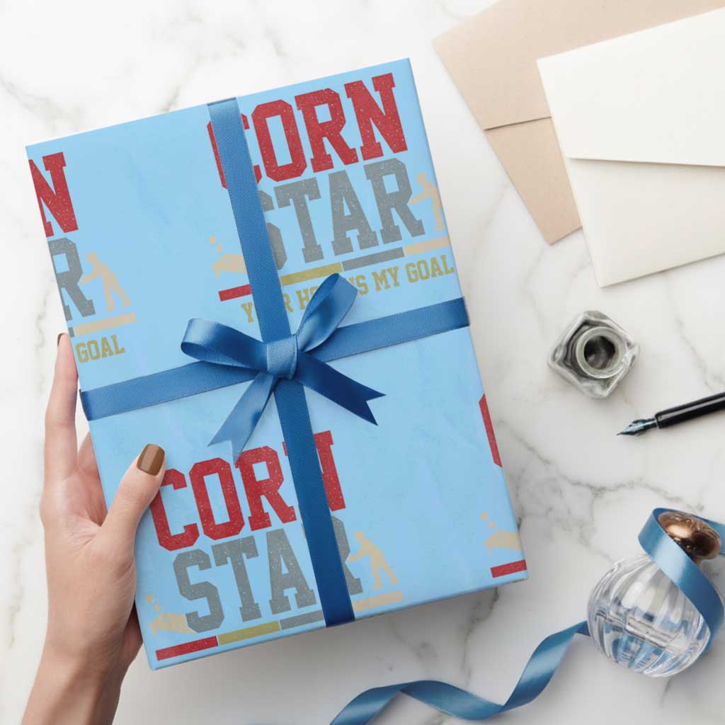 Your Hole is My Goal Inappropriate Cornhole Wrapping Paper Roll Funny Naughty Adult Humor Cornstar