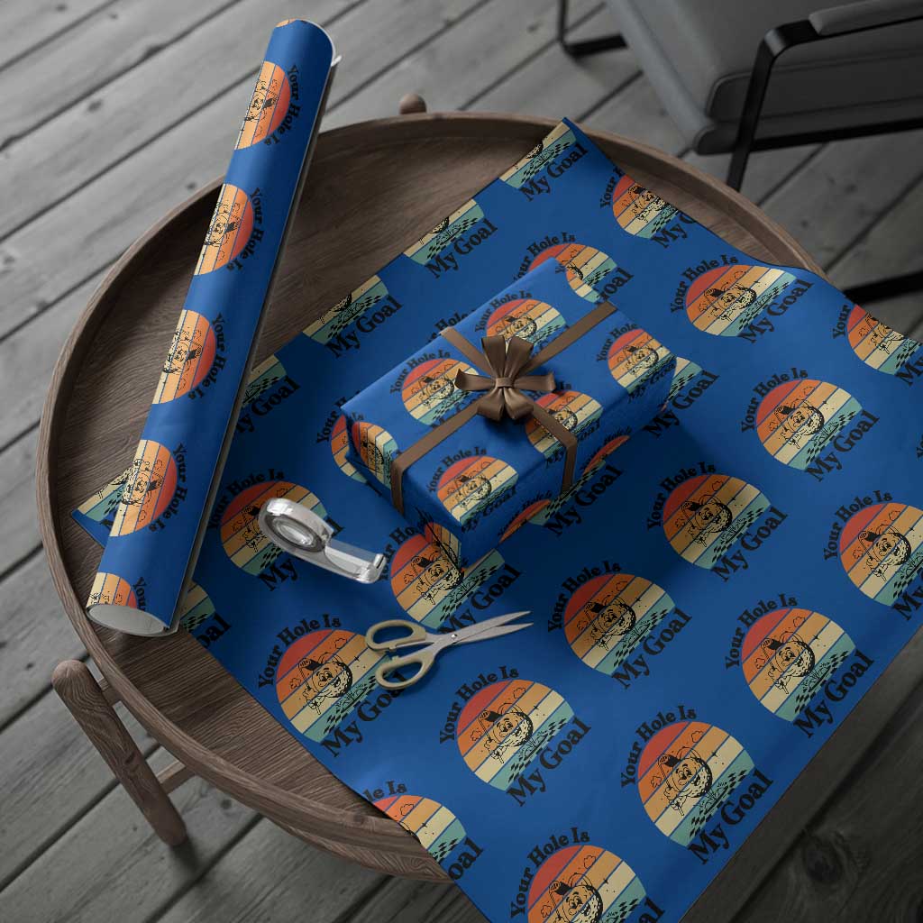 Your Hole Is My Goal Wrapping Paper Roll Funny Golf Gift - Wonder Print Shop