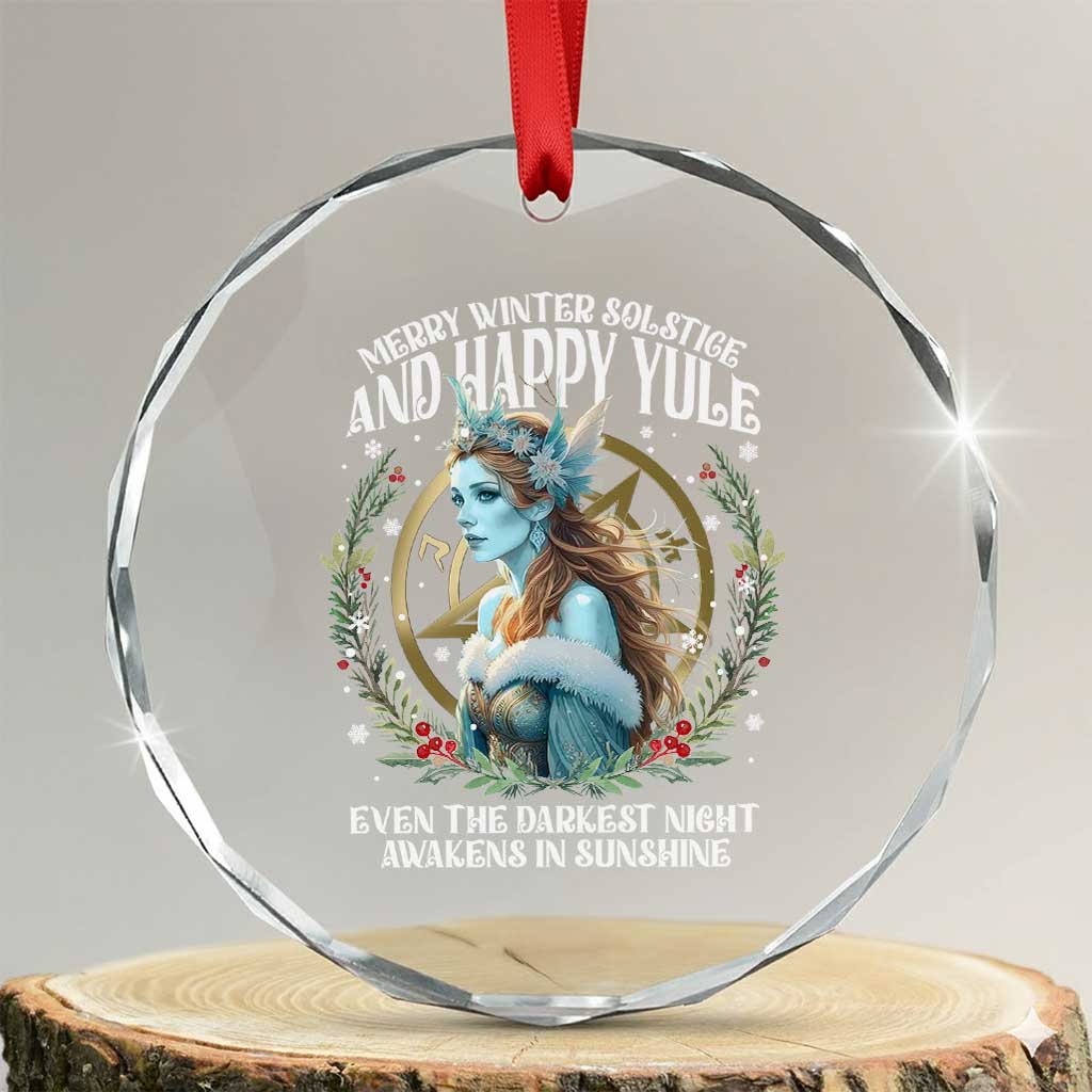 Yule Crystal Glass Ornament Merry Winter Solstice And Happy Yule Marzanna Xmas TS11