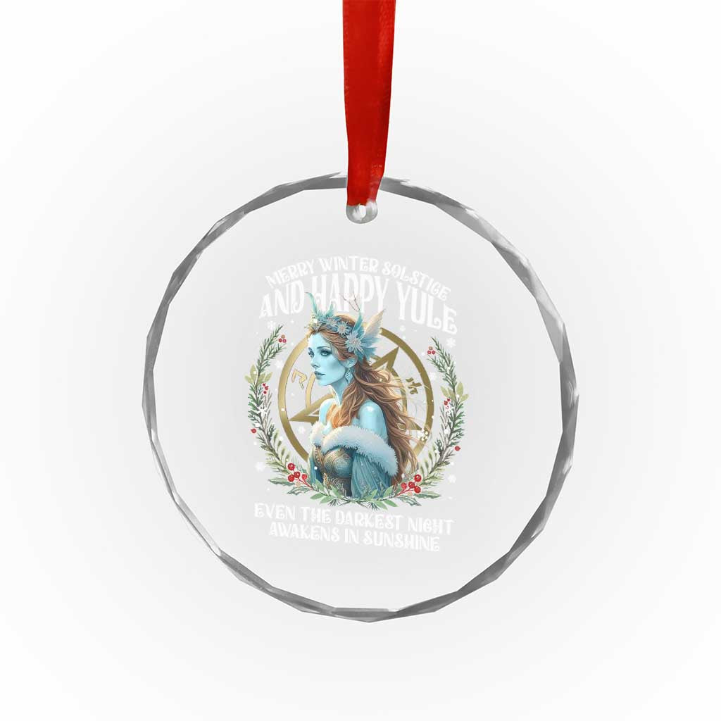 Yule Crystal Glass Ornament Merry Winter Solstice And Happy Yule Marzanna Xmas TS11