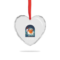 Yule Goat Heart Crystal Glass Ornament Jul Nordic Yuletide - Wonder Print Shop