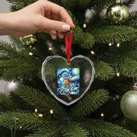 Yule Goat Heart Crystal Glass Ornament Yule Starry Night Winter Solstice Xmas Vincent Van Gogh - Wonder Print Shop