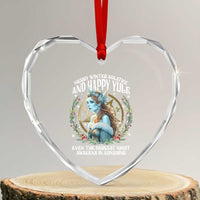 Yule Heart Crystal Glass Ornament Merry Winter Solstice And Happy Yule Marzanna Xmas - Wonder Print Shop