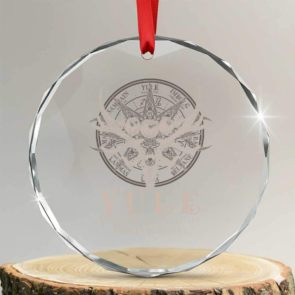 Yule Pagan Crystal Glass Ornament Reflection Instrospection Rebirth Awakening TS11