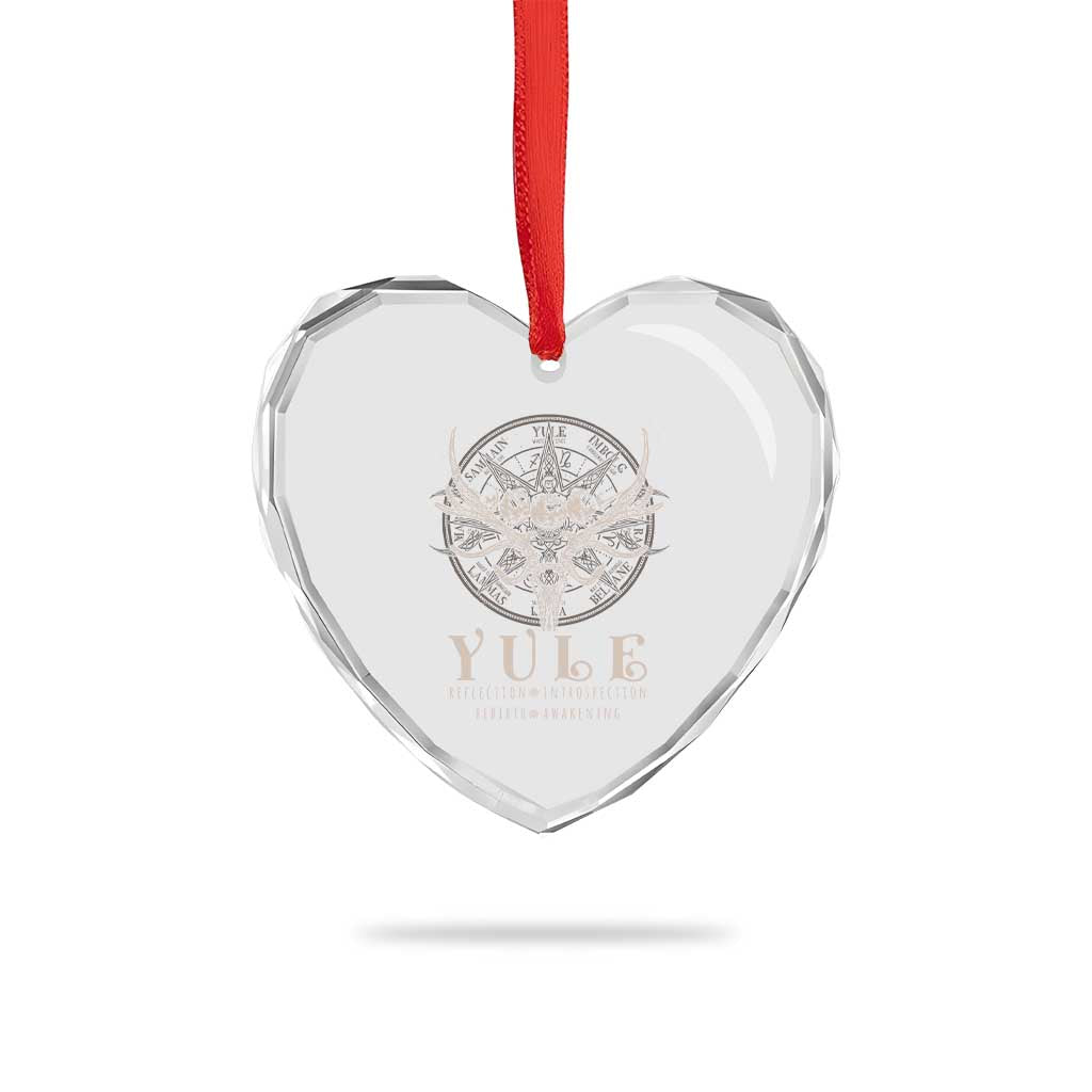 Yule Pagan Heart Crystal Glass Ornament Reflection Instrospection Rebirth Awakening - Wonder Print Shop