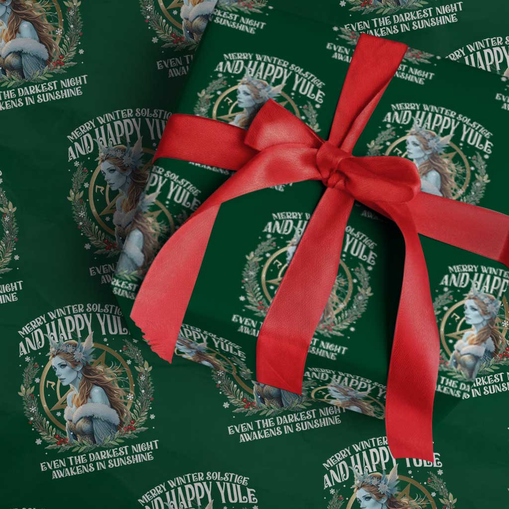 Yule Wrapping Paper Roll Merry Winter Solstice And Happy Yule Marzanna Xmas - Wonder Print Shop