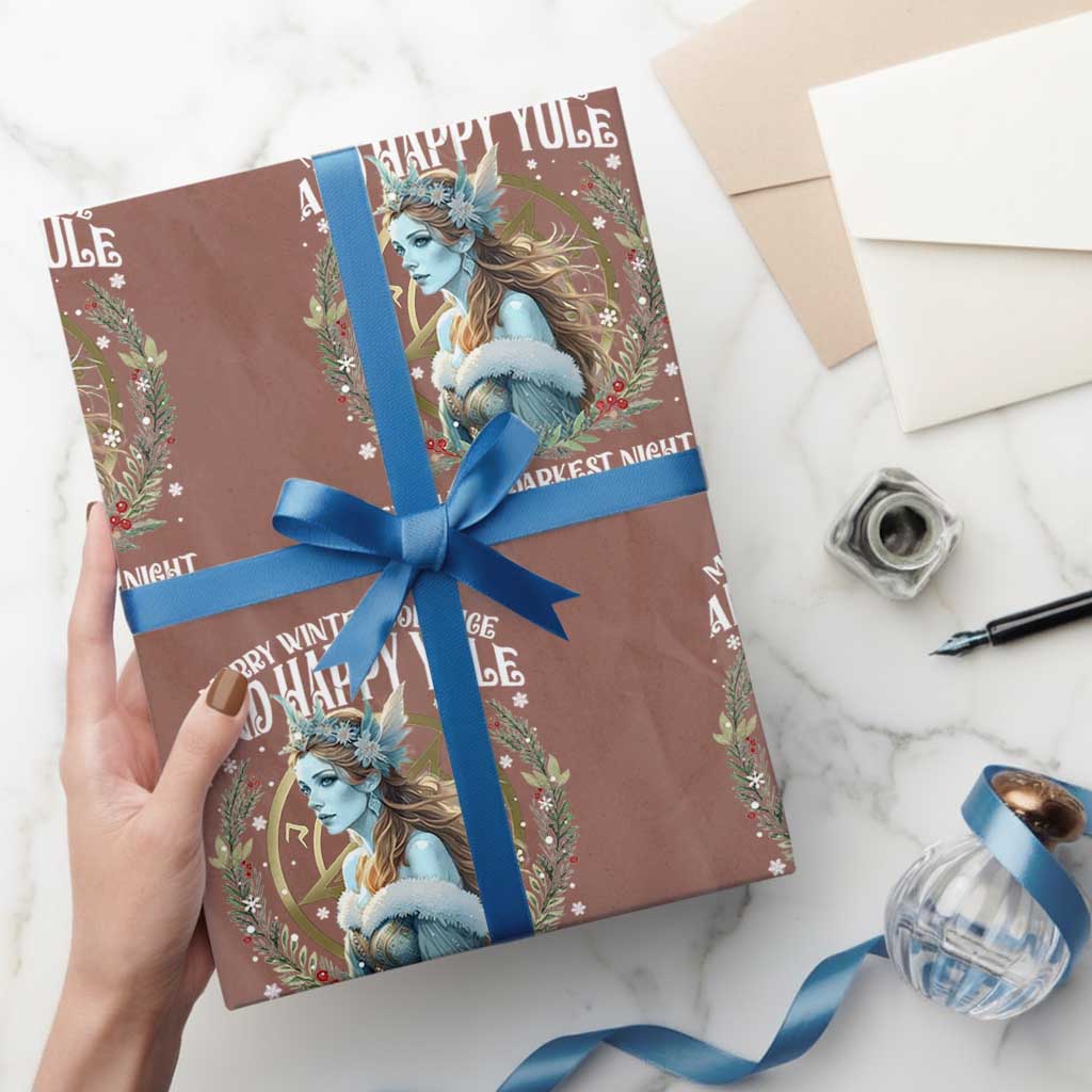 Yule Wrapping Paper Roll Merry Winter Solstice And Happy Yule Marzanna Xmas - Wonder Print Shop