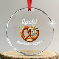 Zack Aufgebrezelt Oktoberfest Crystal Glass Ornament Dress Up Funny Pretzel Edelweiss Bavarian Festival TS02
