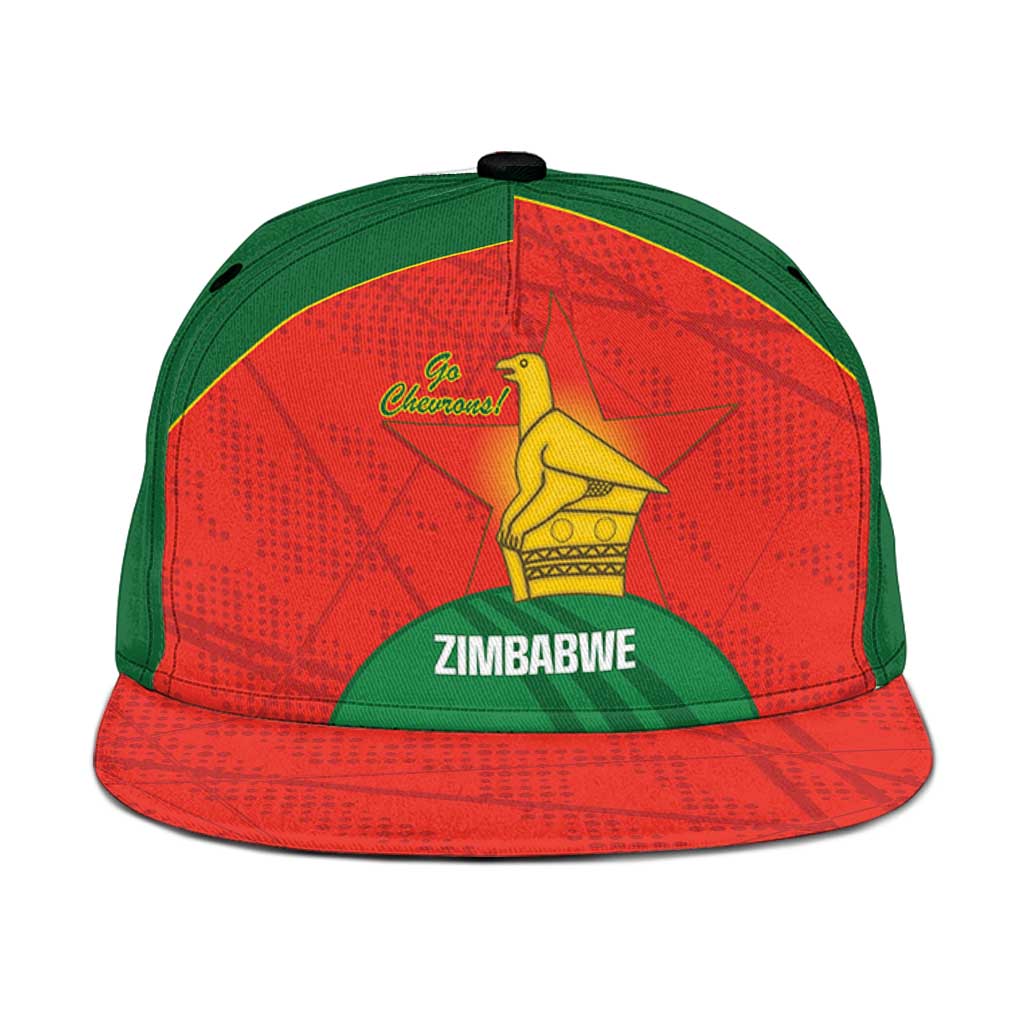 Zimbabwe Cricket Snapback Cap Go Chevrons 2003 Color Version - Wonder Print Shop