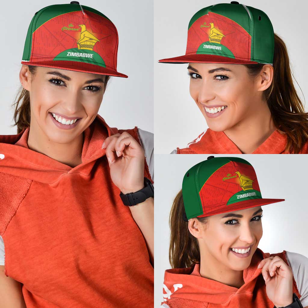 Zimbabwe Cricket Snapback Cap Go Chevrons 2003 Color Version - Wonder Print Shop