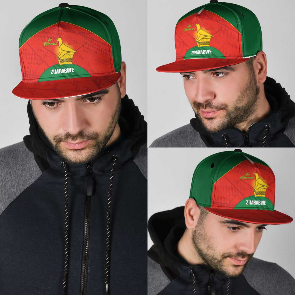 Zimbabwe Cricket Snapback Cap Go Chevrons 2003 Color Version - Wonder Print Shop