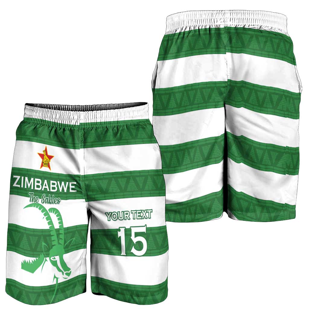 Zimbabwe Rugby Custom Shorts for Men Go Sables Go - Wonder Print Shop
